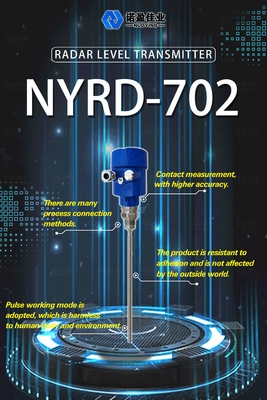 ভালো দাম 1.8GHz NYRD-702 কারখানার সরাসরি বিক্রয় উচ্চ নির্ভুলতা গাইডেড ওয়েভ রাডার লেভেল মিটার ট্রান্সমিটার 4-20mA আউটপুট সহ অনলাইন
